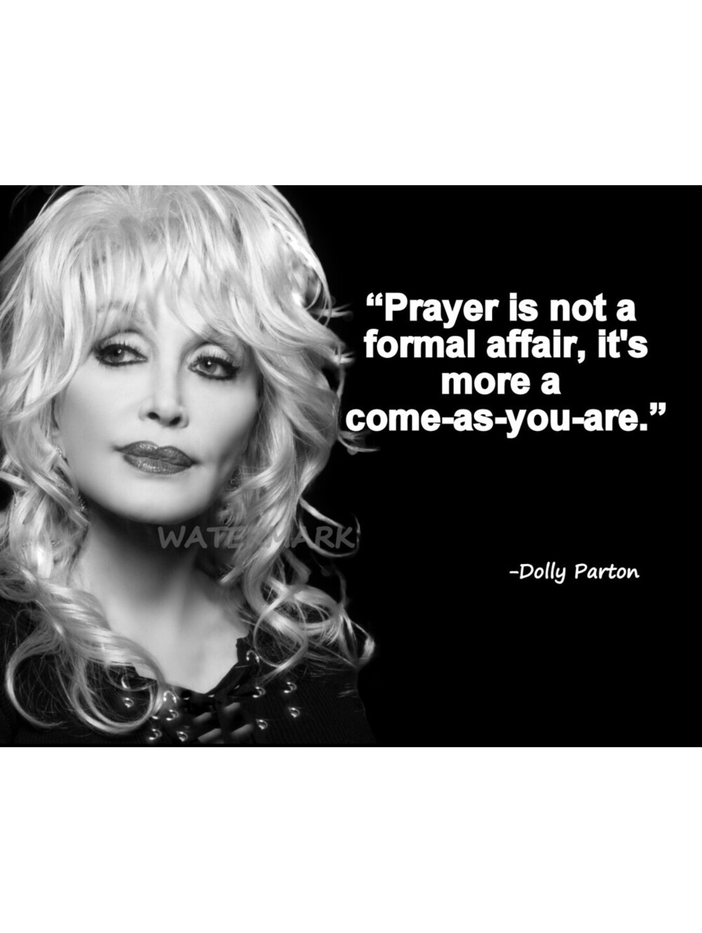 DOLLY PARTON QUOTE  PRAYER IS NOT A FORMAL AFFAIR  PUBLICITY PHOTO 8X10